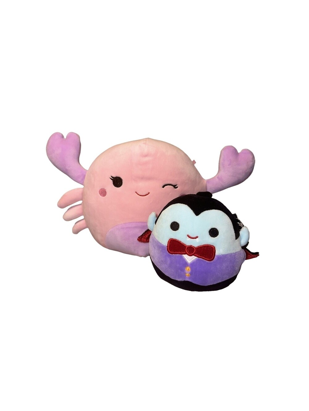 Squishmallow Set NWT 5" Vince the Vampire & 8" Cosmina the Crab